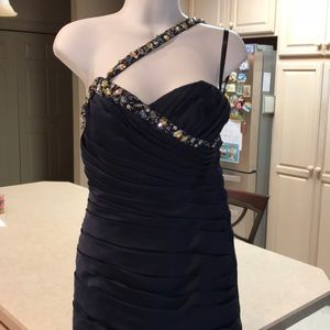 Navy blue long gown